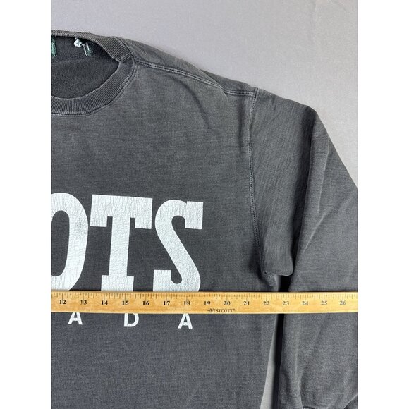 Vintage Rare 90s Roots Canada Sun Faded Black Crewneck Sweater Fit Medium Hype - Picture 11 of 12